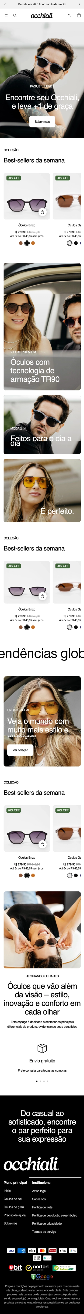 Preview da demo Occhiali