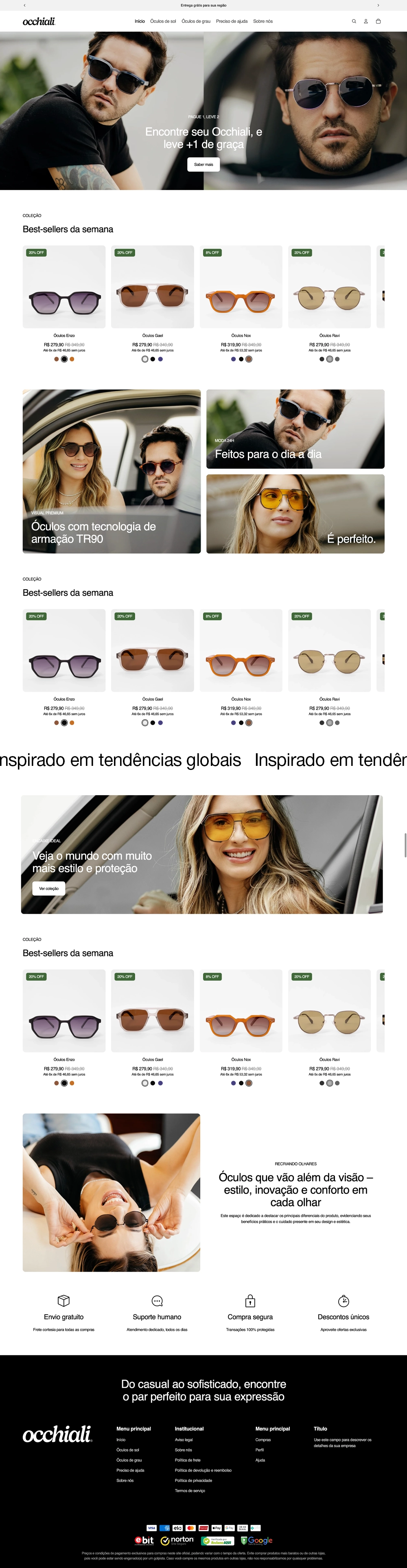 Demo Occhiali do Dropmeta Theme