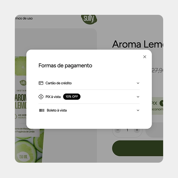 Formas de pagamento